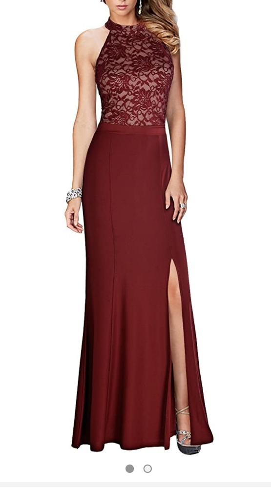 Gorgeous halter floral lace maxi dress